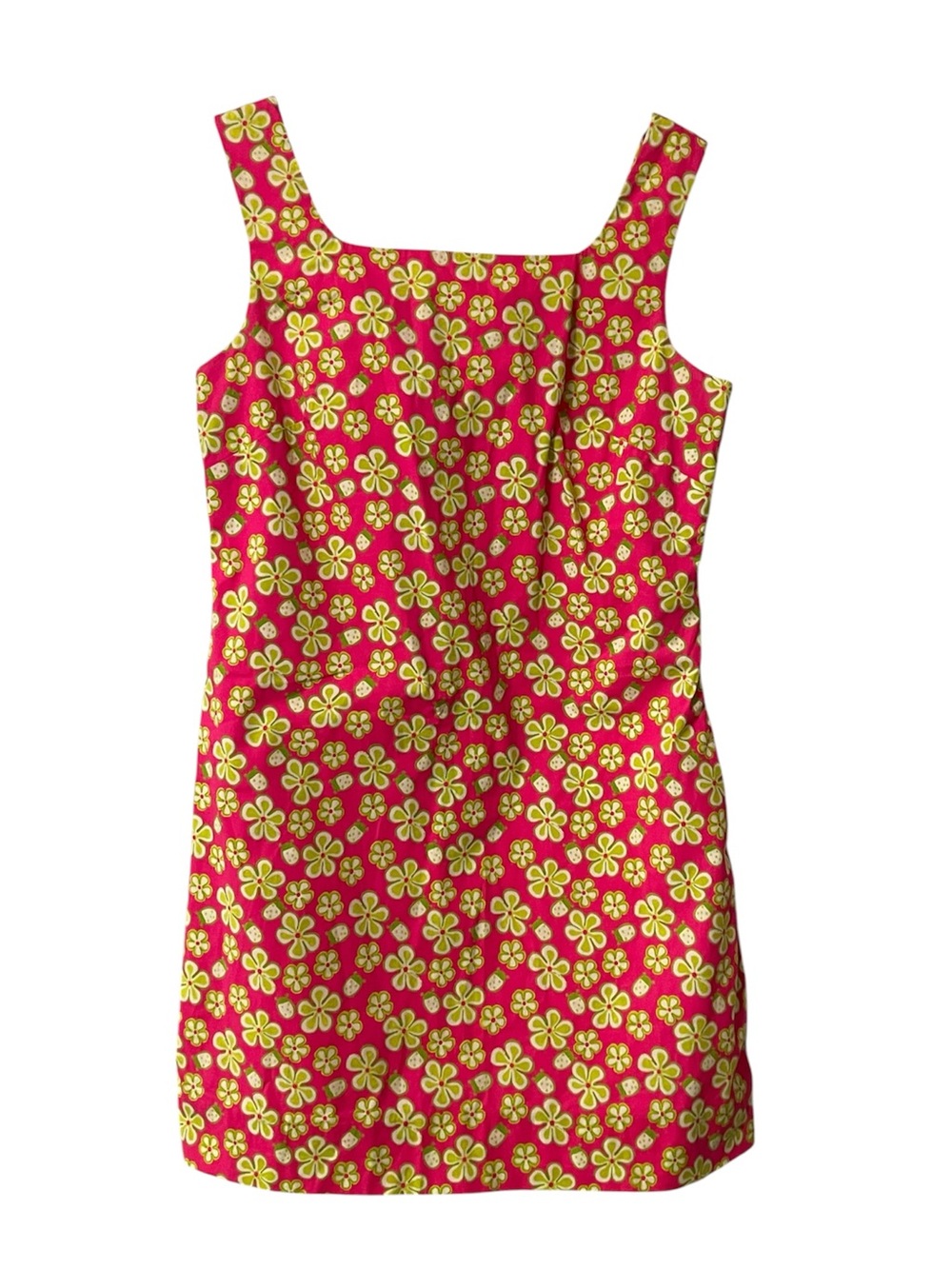 Lilly Pulitzer Square Neck Vintage Dune Buggy Print Dress Size 10